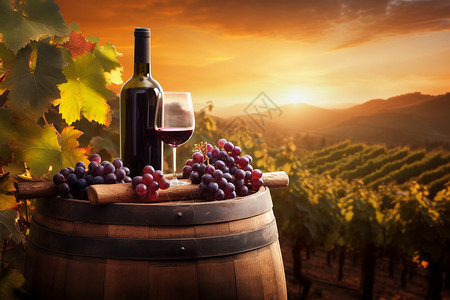 原产地酿制的葡萄酒图片