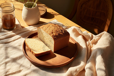 西式吐司面包背景图片
