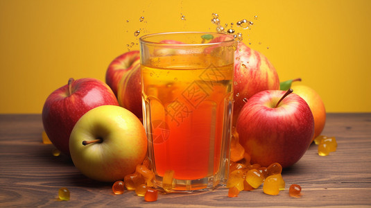 美味营养的苹果汁图片