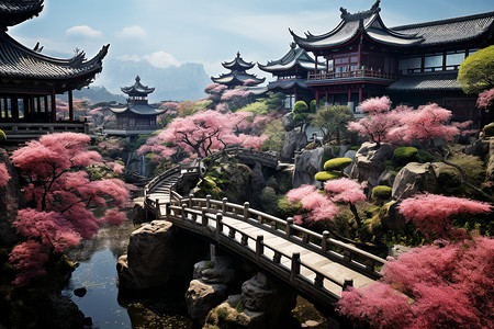 传统中式花园建筑图片