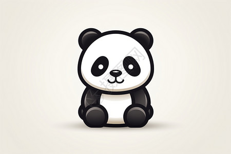 卡通熊猫创意插图图片