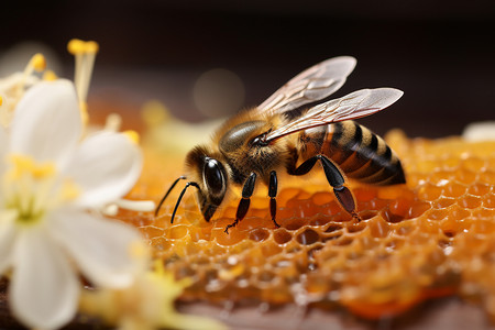 乡村农业养殖的蜜蜂高清图片