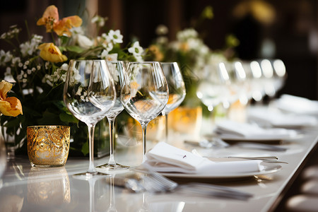 鲜花餐桌鲜花装饰的仪式感餐桌背景