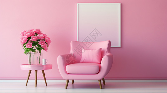 温馨的粉色系家装背景图片