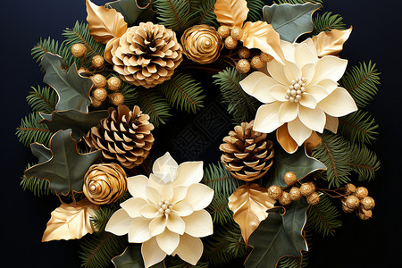 圣诞节装饰的花环图片