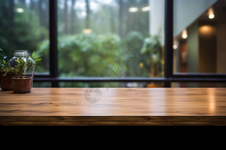 棕色的木制桌子背景图片
