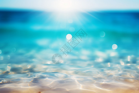 阳光下海水的波纹高清图片
