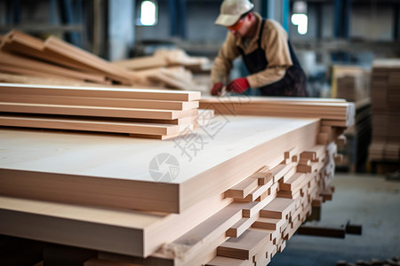 木夹板建筑使用的木材胶合板背景