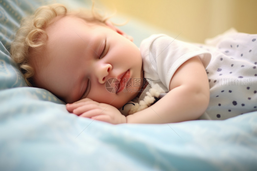 熟睡的外国小婴儿图片