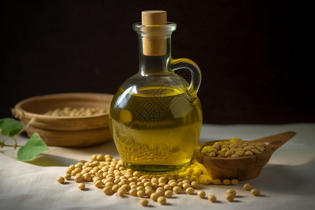 健康的大豆油背景图片