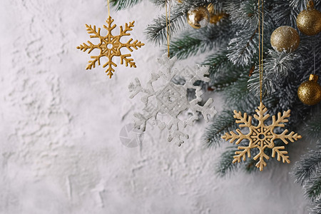 圣诞树的装饰品背景图片