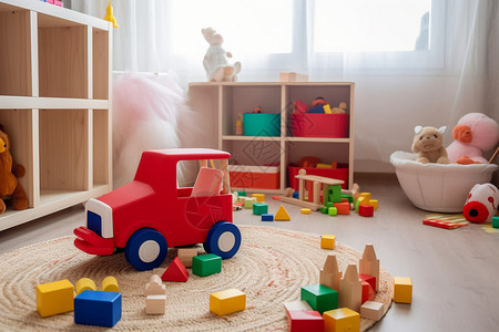 室内儿童玩具室内家居的儿童玩具房背景
