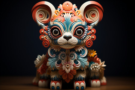 虎年设计的传统艺术品背景图片