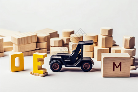 木制的方块模型玩具图片