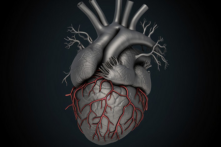 黑色的心脏模型图片