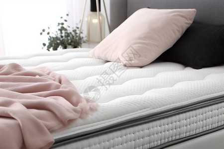 卧室舒适睡眠的床垫图片