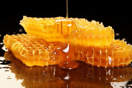 美味营养的蜂蜜背景图片