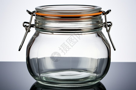 玻璃的密封罐子背景图片