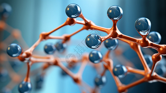立体的分子结构背景图片