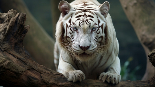 凶猛的野生白虎图片