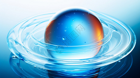 几何的玻璃球体背景图片