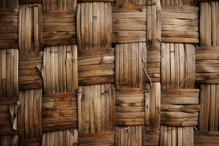 手工编织的竹篮子图片
