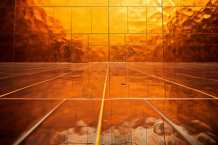 橘红色的浴室地砖图片