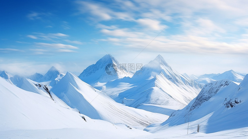 美丽的高原雪山景观图片