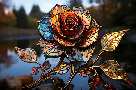 3D艺术玫瑰图片素材