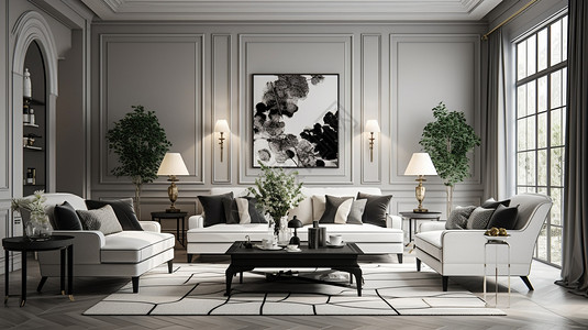 现代时尚沙发背景图片