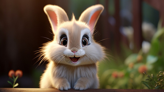 漂亮的兔子背景图片