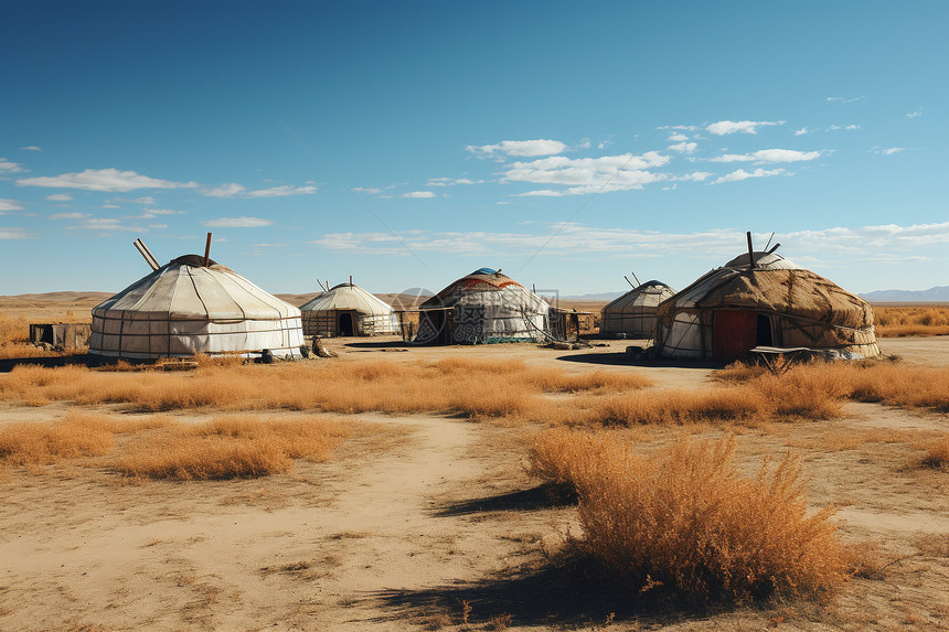 户外露营蒙古包图片