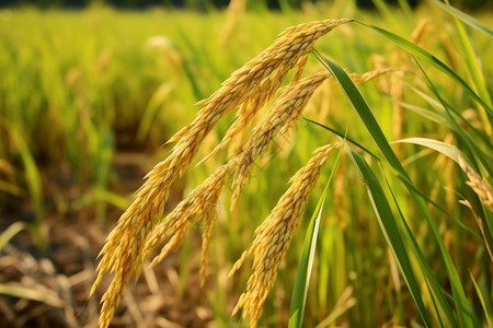 稻田的谷子图片