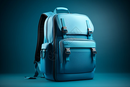 蓝色的背包背景图片