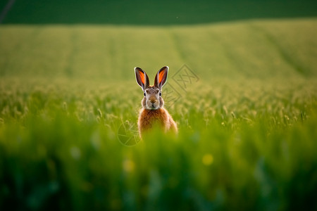 长耳朵兔子背景图片
