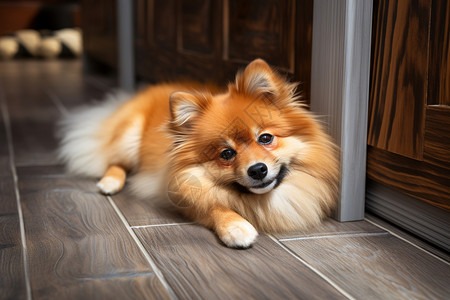 可爱的棕色博美犬图片