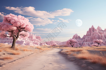 中砂石创意美感的沙漠景区设计图片