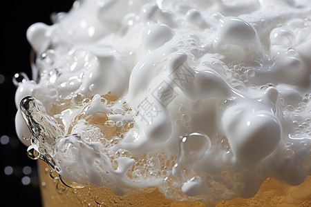 啤酒白色泡沫背景图片