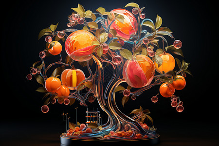 果树艺术品背景图片