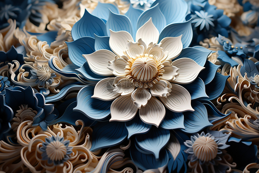 奇妙唯美的3D花朵图片
