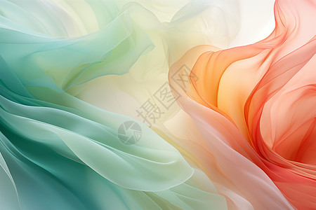 薄荷色水波纹彩色的丝绸背景设计图片