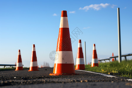 交通道路警示路障背景图片