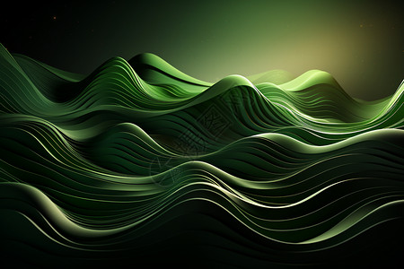 绿色波浪背景背景图片