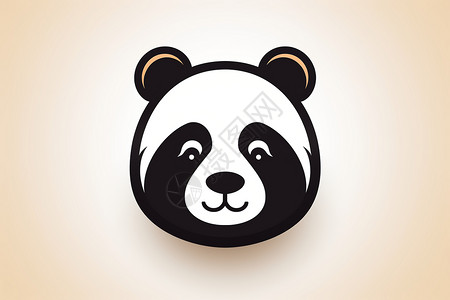 卡通风格的熊猫艺术插图图片