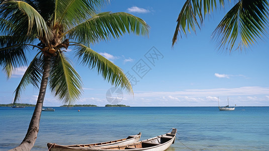热带岛屿度假海边的景观图片