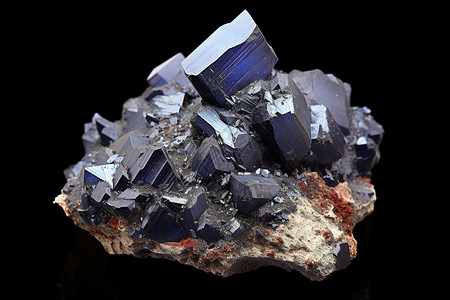 蓝色矿物质背景图片