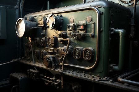 火车中的蒸汽发动机图片