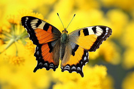 黄色的蝴蝶背景图片