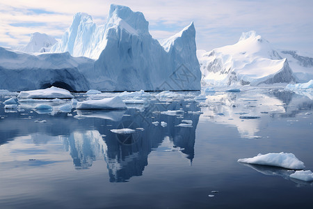 北极冰川融化现象图片