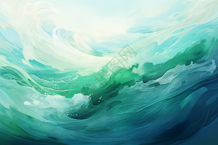 抽象创意绿色波浪背景背景图片